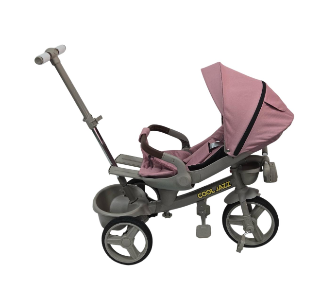 Tricicleta cu scaun reversibil , 6 luni-5 ani, cu pozitie de somn, roata cauciuc, cu lumini si muzica, Cool  Jazz [7]