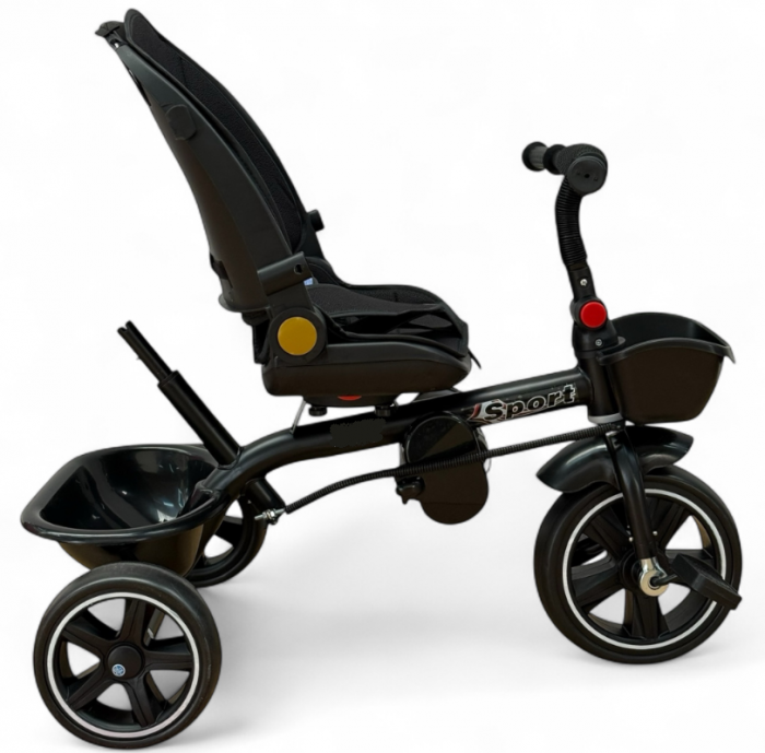 Tricicleta cu scaun reversibil, de la 6 luni la 5 ani, cu pozitie de somn, roata Eva plina, siliconata, copertina reglabila [3]