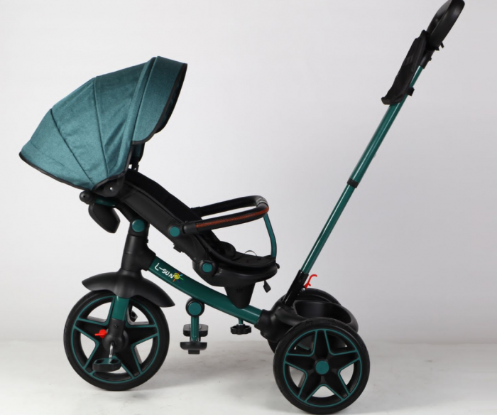 Tricicleta cu scaun reversibil Still, 6-36 luni, cu pozitie de somn, roata cauciuc, cu lumini, muzica si ornamente colorate, SL05 [2]