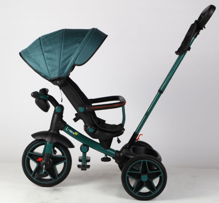 Tricicleta cu scaun reversibil Still, 6-36 luni, cu pozitie de somn, roata cauciuc, cu lumini, muzica si ornamente colorate, SL05 [3]