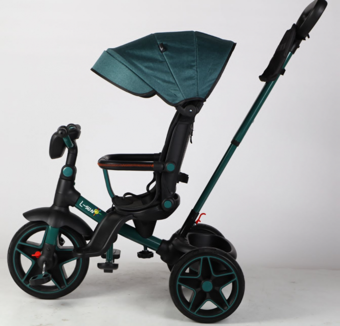 Tricicleta cu scaun reversibil Still, 6-36 luni, cu pozitie de somn, roata cauciuc, cu lumini, muzica si ornamente colorate, SL05 [7]