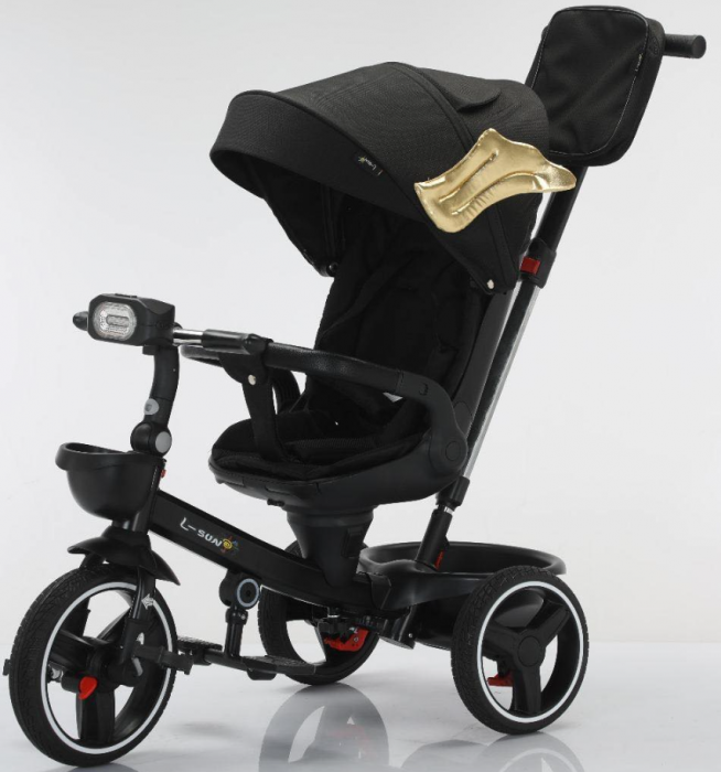 Tricicleta cu scaun reversibil Still, 6-36 luni, cu pozitie de somn, roata cauciuc, cu lumini si muzica, SL06 [1]