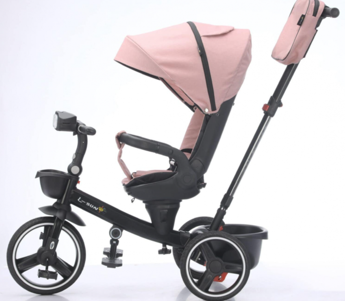 Tricicleta cu scaun reversibil Still, 6-36 luni, cu pozitie de somn, roata cauciuc, cu lumini si muzica, SL06 [3]