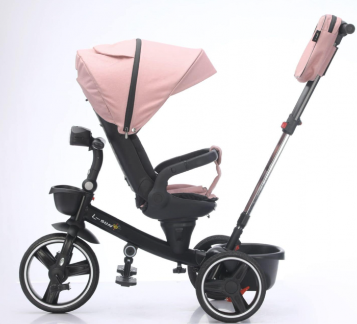 Tricicleta cu scaun reversibil Still, 6-36 luni, cu pozitie de somn, roata cauciuc, cu lumini si muzica, SL06 [2]