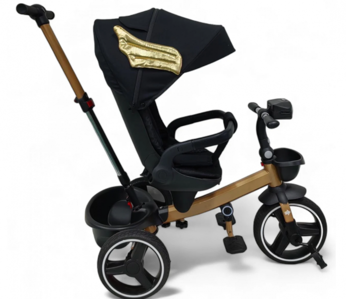 Tricicleta cu scaun reversibil Still, 6-36 luni, cu pozitie de somn, roata cauciuc, lumini si muzica, 8 luni-5 ani, Pliabila, Ingeras [2]