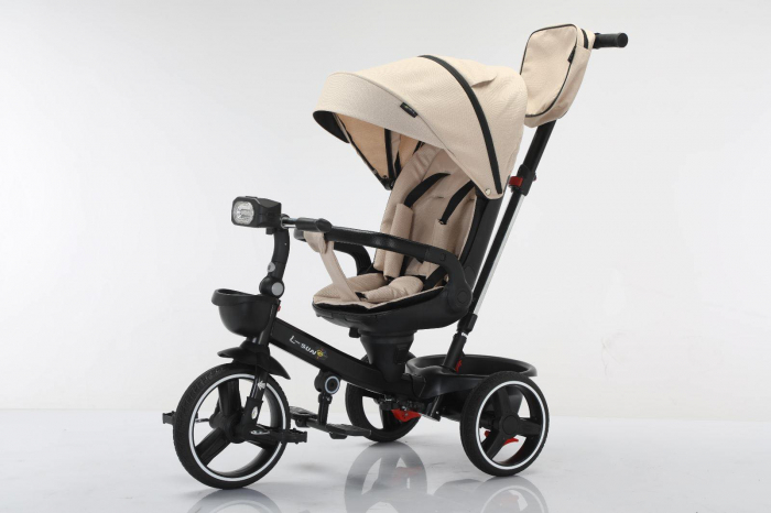 Tricicleta cu scaun reversibil Still, 6-36 luni, cu pozitie de somn, roata cauciuc, cu lumini si muzica, SL06 [2]