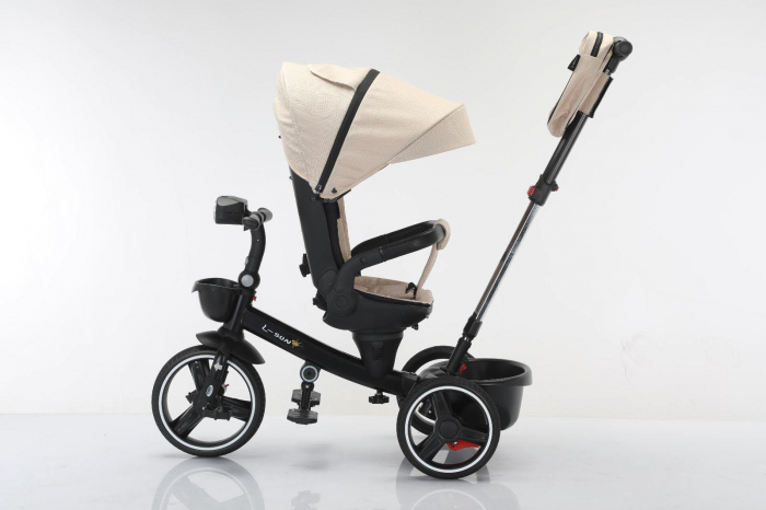 Tricicleta cu scaun reversibil Still, 6-36 luni, cu pozitie de somn, roata cauciuc, cu lumini si muzica, SL06 [4]