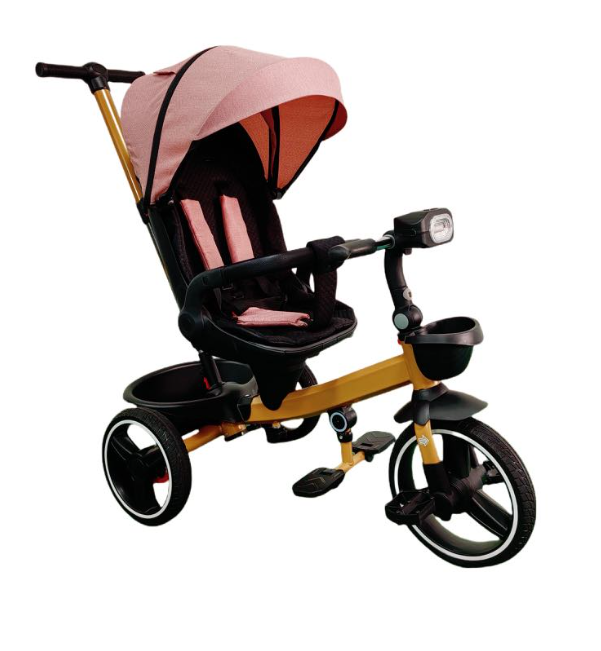 Tricicleta cu scaun reversibil Still, 6-36 luni, cu pozitie de somn, roata cauciuc, lumini si muzica, 8 luni-5 ani, Pliabila [2]