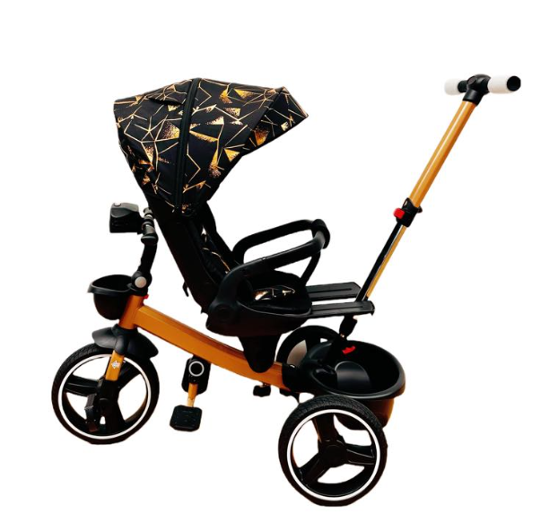 Tricicleta cu scaun reversibil Still, 6-36 luni, cu pozitie de somn, roata cauciuc, lumini si muzica, 8 luni-5 ani, Pliabila [4]