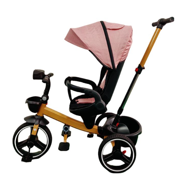 Tricicleta cu scaun reversibil Still, 6-36 luni, cu pozitie de somn, roata cauciuc, lumini si muzica, 8 luni-5 ani, Pliabila [4]