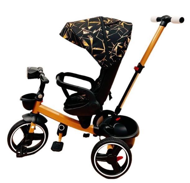 Tricicleta cu scaun reversibil Still, 6-36 luni, cu pozitie de somn, roata cauciuc, lumini si muzica, 8 luni-5 ani, Pliabila [5]
