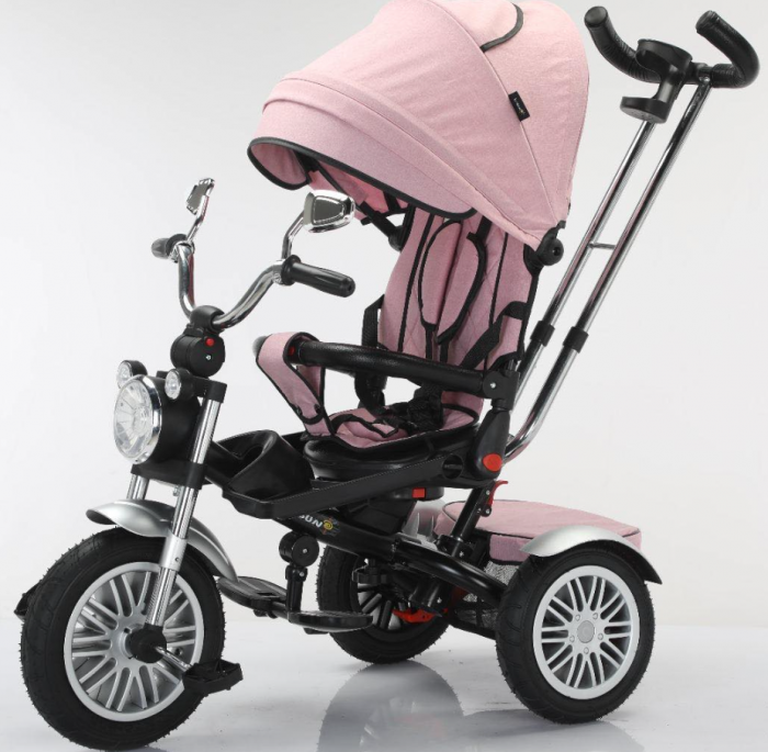 Tricicleta cu scaun reversibil Still, 6-36 luni, cu pozitie de somn, roata cauciuc, tip Motocicleta cu far, lumini si muzica, SL03 [2]