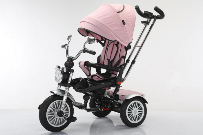 Tricicleta cu scaun reversibil Still, 6-36 luni, cu pozitie de somn, roata cauciuc, tip Motocicleta cu far, lumini si muzica, SL03 [3]