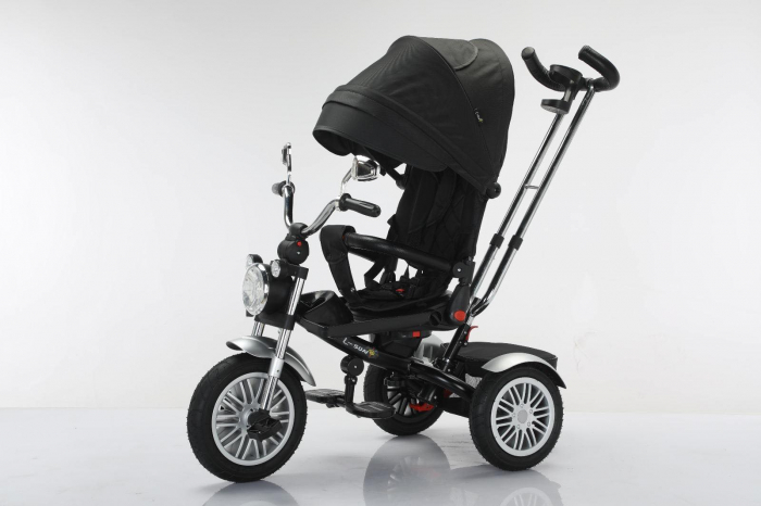 Tricicleta cu scaun reversibil Still, 6-36 luni, cu pozitie de somn, roata cauciuc, tip Motocicleta cu far, lumini si muzica, SL03 [2]