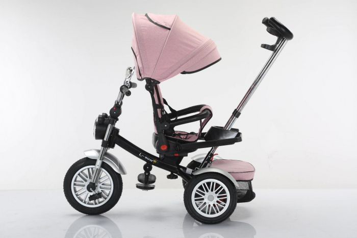 Tricicleta cu scaun reversibil Still, 6-36 luni, cu pozitie de somn, roata cauciuc, tip Motocicleta cu far, lumini si muzica, SL03 [9]