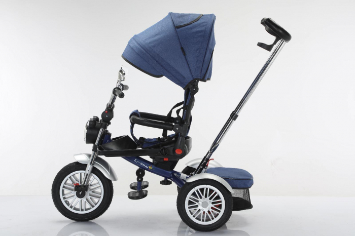 Tricicleta cu scaun reversibil Still, 6-36 luni, cu pozitie de somn, roata cauciuc, tip Motocicleta cu far, lumini si muzica, SL03 [5]