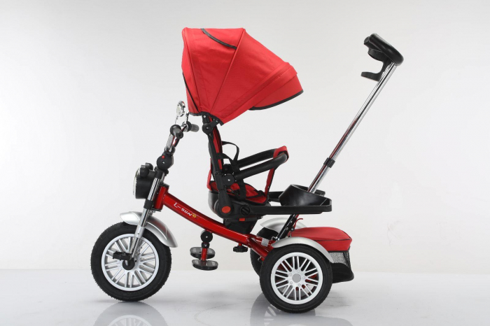 Tricicleta cu scaun reversibil Still, 6-36 luni, cu pozitie de somn, roata cauciuc, tip Motocicleta cu far, lumini si muzica, SL03 [7]