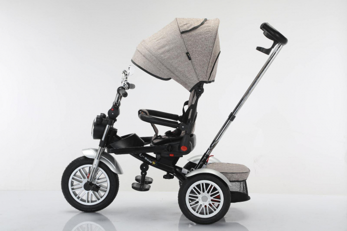 Tricicleta cu scaun reversibil Still, 6-36 luni, cu pozitie de somn, roata cauciuc, tip Motocicleta cu far, lumini si muzica, SL03 [7]
