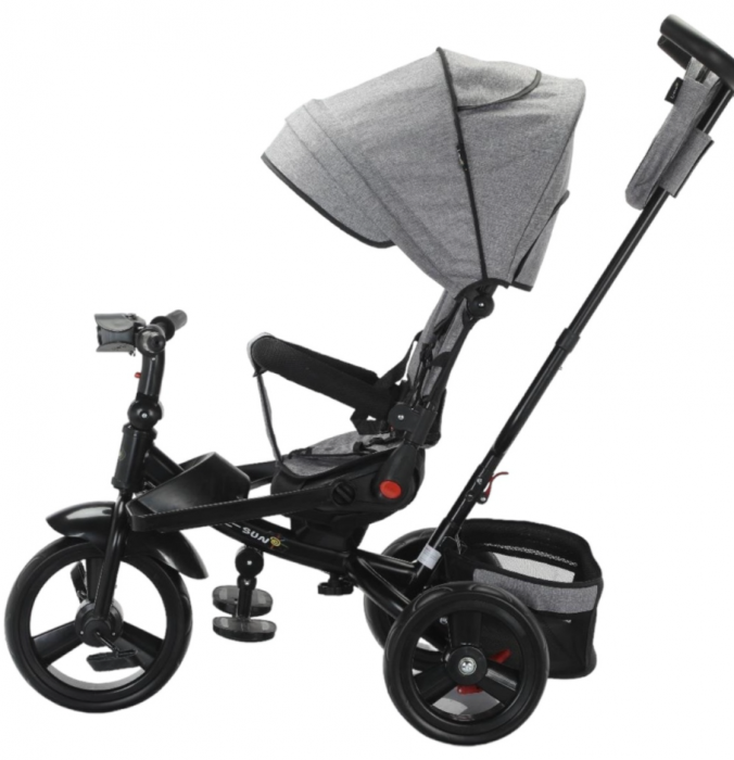Tricicleta cu scaun reversibil Still, de la 6 luni la 5 ani, cu pozitie de somn, roata Eva plina, siliconata [3]