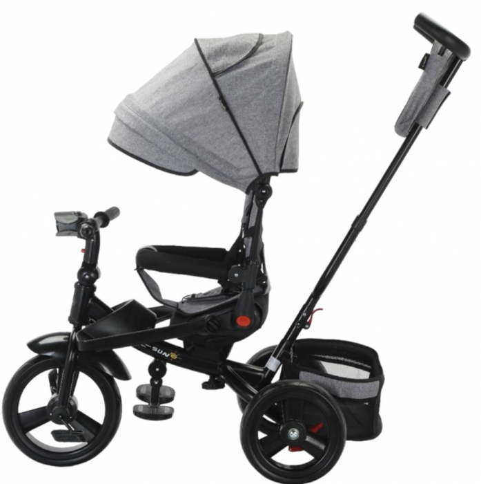 Tricicleta cu scaun reversibil Still, de la 6 luni la 5 ani, cu pozitie de somn, roata Eva plina, siliconata [4]