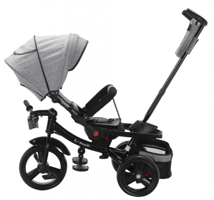 Tricicleta cu scaun reversibil Still, de la 6 luni la 5 ani, cu pozitie de somn, roata Eva plina, siliconata [5]