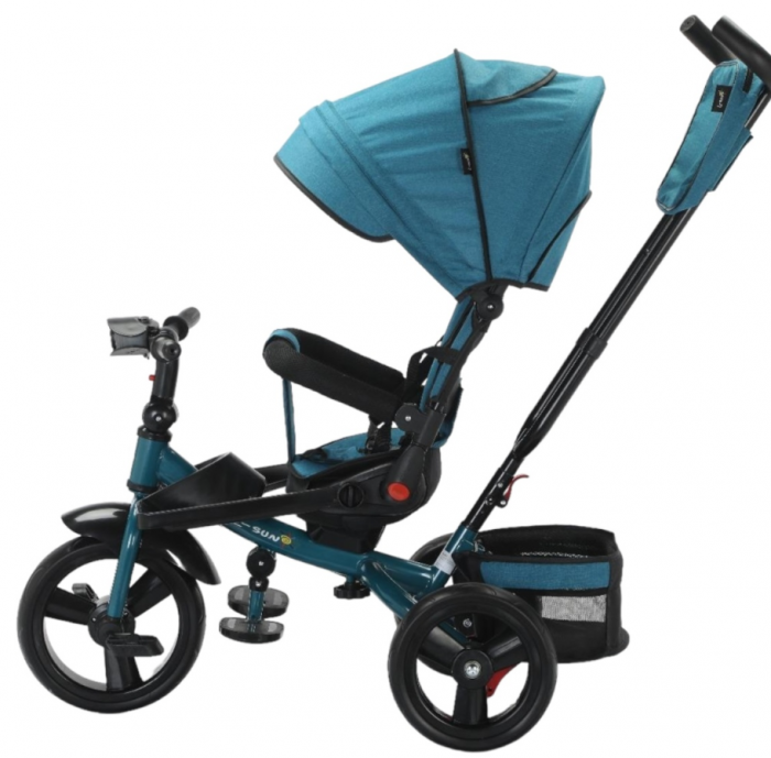 Tricicleta cu scaun reversibil Still, de la 6 luni la 5 ani, cu pozitie de somn, roata Eva plina, siliconata [3]