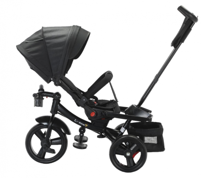 Tricicleta cu scaun reversibil Still, de la 6 luni la 5 ani, cu pozitie de somn, roata Eva plina, siliconata [4]