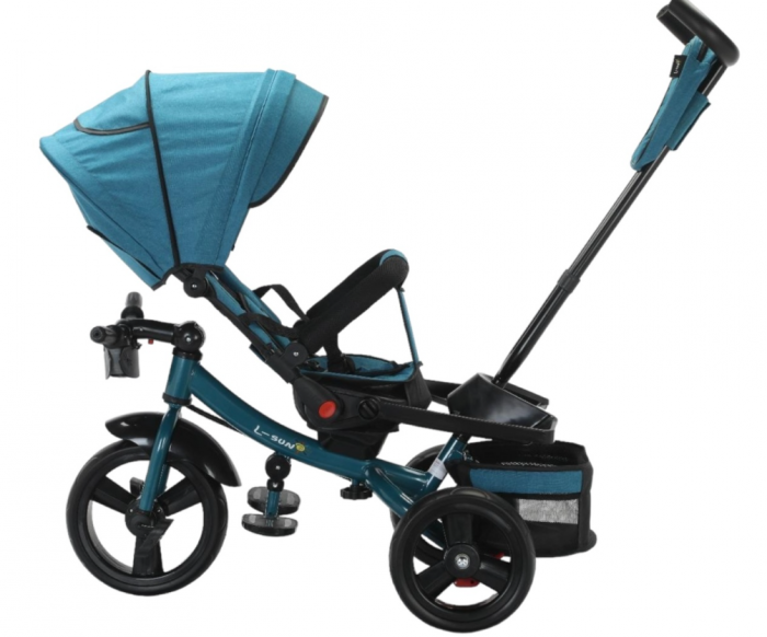 Tricicleta cu scaun reversibil Still, de la 6 luni la 5 ani, cu pozitie de somn, roata Eva plina, siliconata [4]