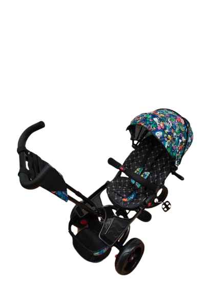 Tricicleta cu scaun reversibil Still, 6-36 luni, cu pozitie de somn, roata plina, Bubu-Still®, multicolor [4]