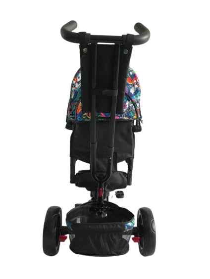 Tricicleta cu scaun reversibil Still, 6-36 luni, cu pozitie de somn, roata plina, Bubu-Still®, multicolor [5]