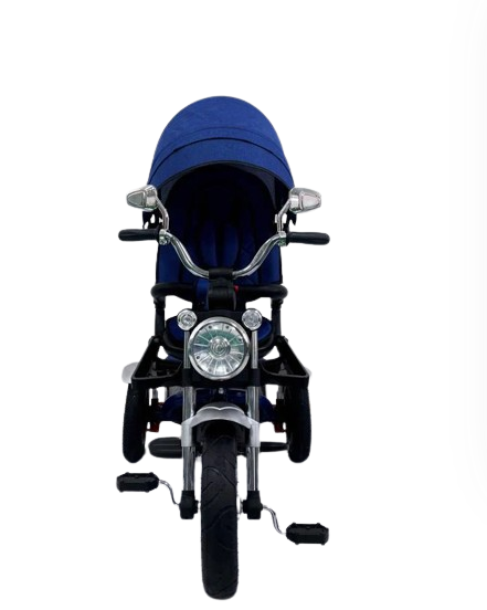 Tricicleta cu scaun reversibil Still, 6-36 luni, cu pozitie de somn, roata plina, cu lumini si sunete, Albastru cobalt. [2]