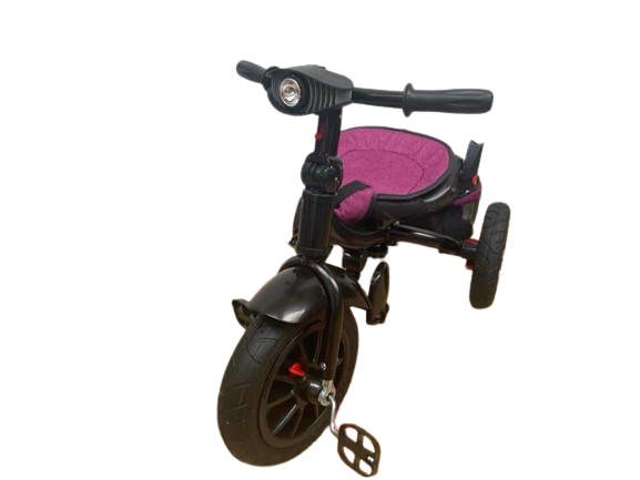 Tricicleta cu scaun reversibil Still, 6-36 luni, cu pozitie de somn, roata plina,mov [10]