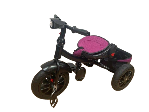 Tricicleta cu scaun reversibil Still, 6-36 luni, cu pozitie de somn, roata plina,mov [9]