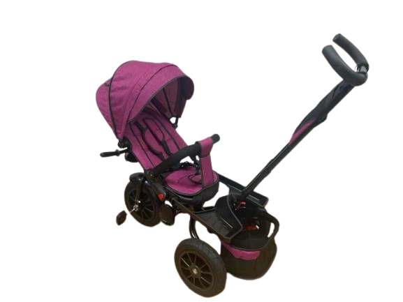 Tricicleta cu scaun reversibil Still, 6-36 luni, cu pozitie de somn, roata plina,mov [2]