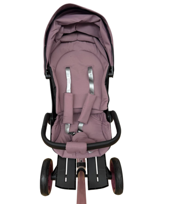 Tricicleta cu scaun reversibil Still, 6-36 luni, cu pozitie de somn si scaun tip fotoliu, pliabila, roata cauciuc, cu lumini si muzica, Lila [3]