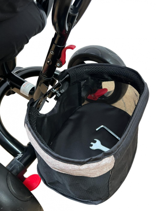 Tricicleta cu scaun reversibil Still, de la 6 luni la 5 ani, cu pozitie de somn, roata Eva plina, siliconata [9]