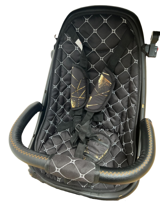 Tricicleta cu scaun reversibil Sun, 6-36 luni, cu pozitie de somn, Bubu-Still, sezut ergonomic tip scoica, roti cauciuc, negru gri [6]