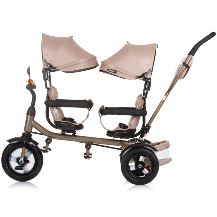 Tricicleta gemeni Chipolino 2Play golden beige [4]