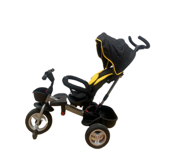 Tricicleta , maner reversibil,3 in 1,Bubu-Still®,reversibila, pozitie de somn,negru cu galben [2]