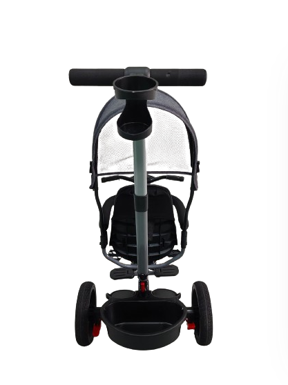 Tricicleta, pentru copii, Bubu-Still, scaun rotativ, Negru [2]