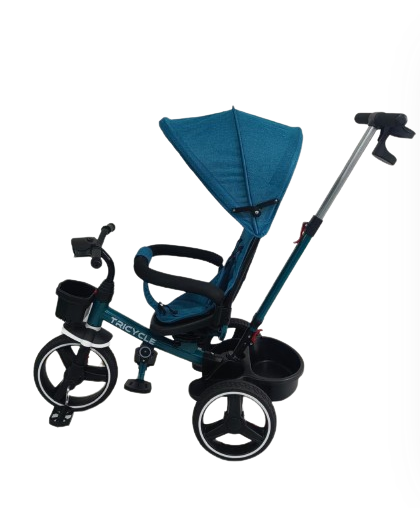 Tricicleta, pentru copii, Bubu-Still, scaun rotativ, Turcoaz [3]