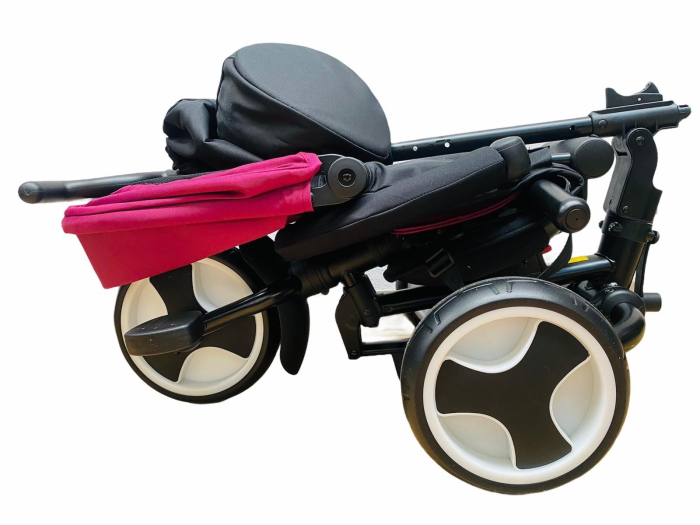 Tricicleta ultrapliabila, maner reversibil,3 in 1,Bubu-Still®,reversibila, pozitie de somn,rosu [4]