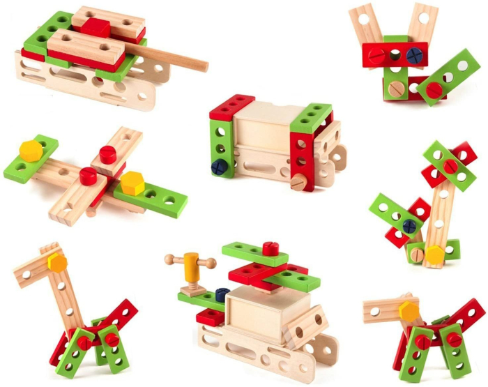 Trusa scule jucarie din lemn Geamantan portabil [3]