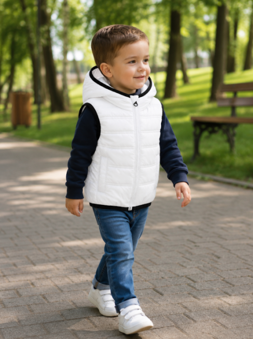 Vesta de fas pentru copii, Vitamins Baby, alba [2]