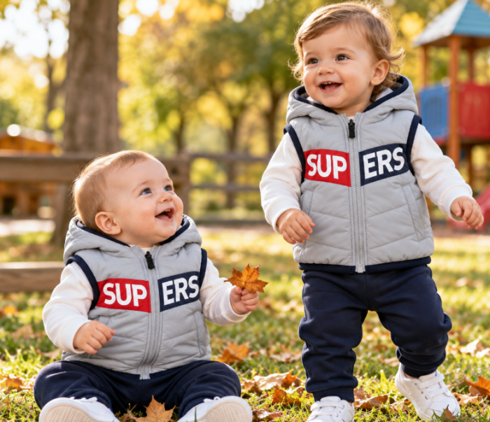 Vesta de fas pentru copii, Vitamins Baby, gri [2]