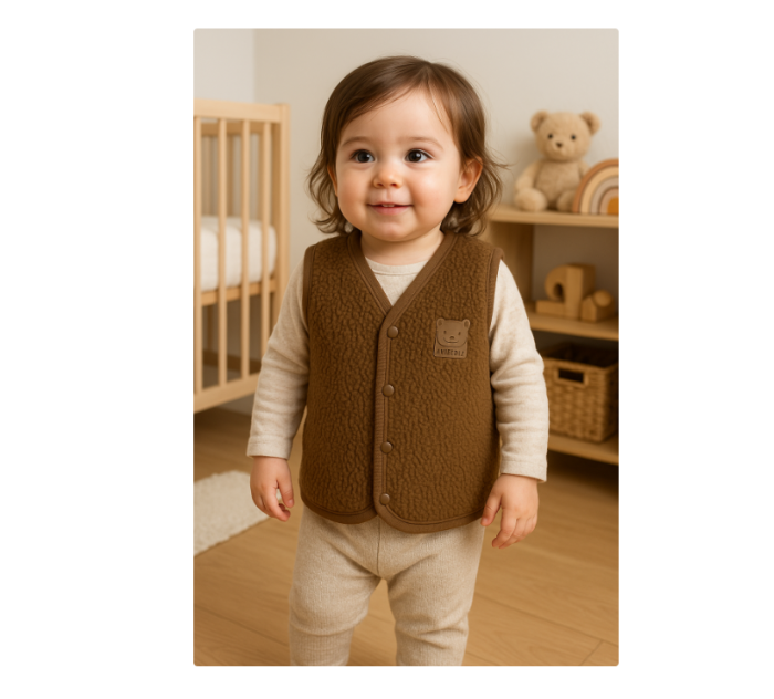 Vestă groasa, cu broderie ursulet [3]