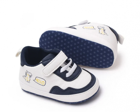 Adidasi albi cu bleumarine, pentru baietei [1]