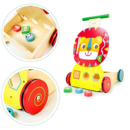 Antemergator Multifunctional Din Lemn Ecotoys Ma088, Leu [1]