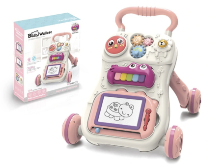 Premergatoare si antepremergatoare - Antepremergator Interactiv cu tablita pentru desen și jucarii muzicale si luminoase, Roz