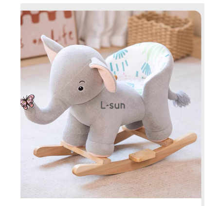 Balansoare si Leagane - Balansoar 2 in 1, Functie de mergator, Elefantel cu floricica